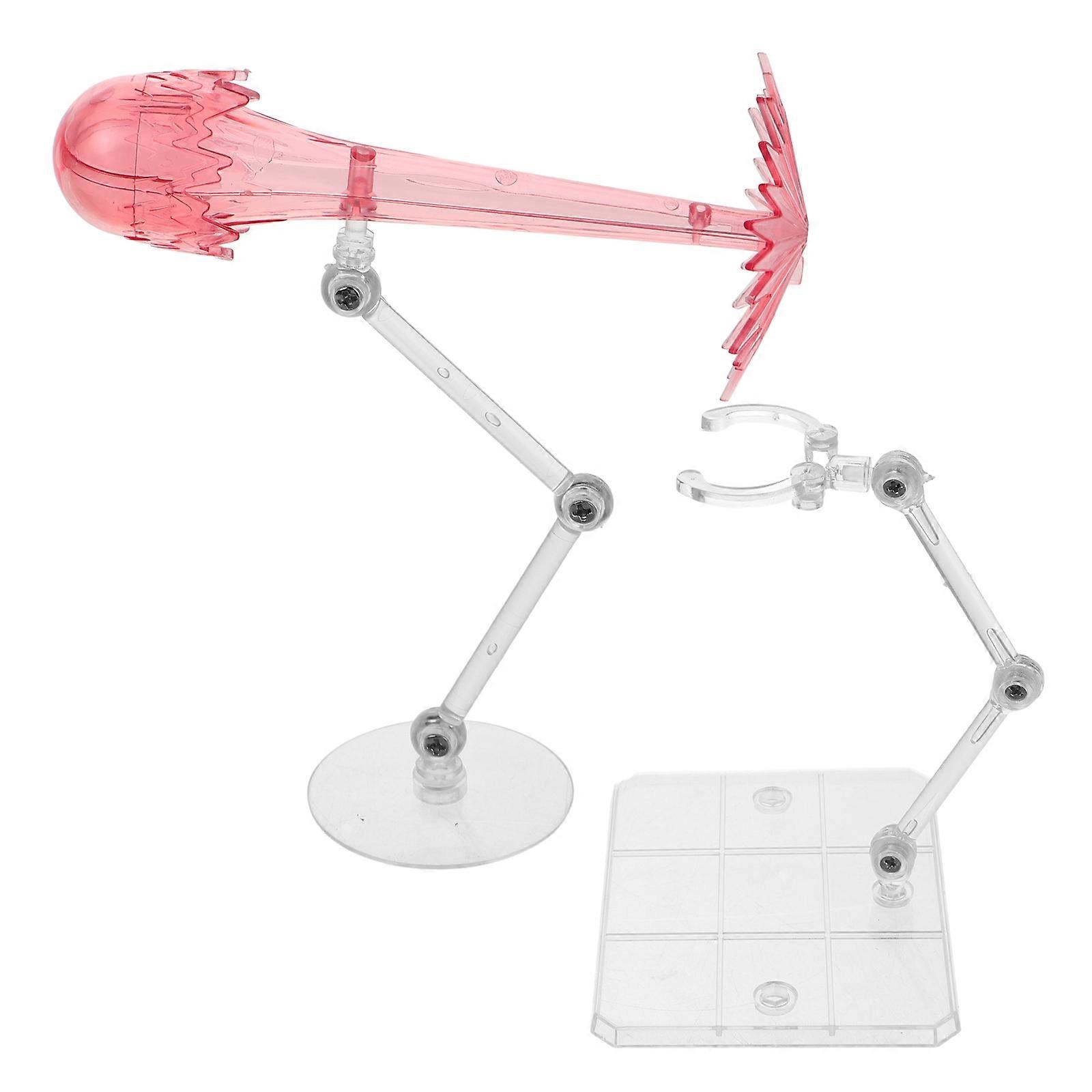 Plastic Figure Stand for Action Figures Adjustable Holder 6Pcs Pink