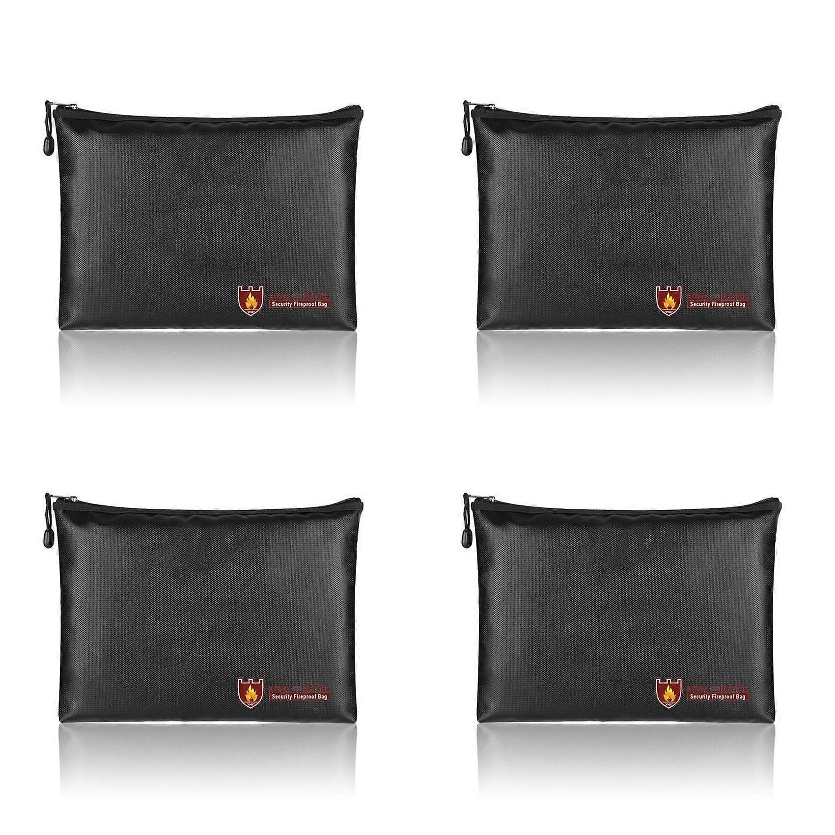 4X Fireproof Document Bag,Waterproof and Fireproof Document Bags,Fireproof Money Bag for A4 Document Holder