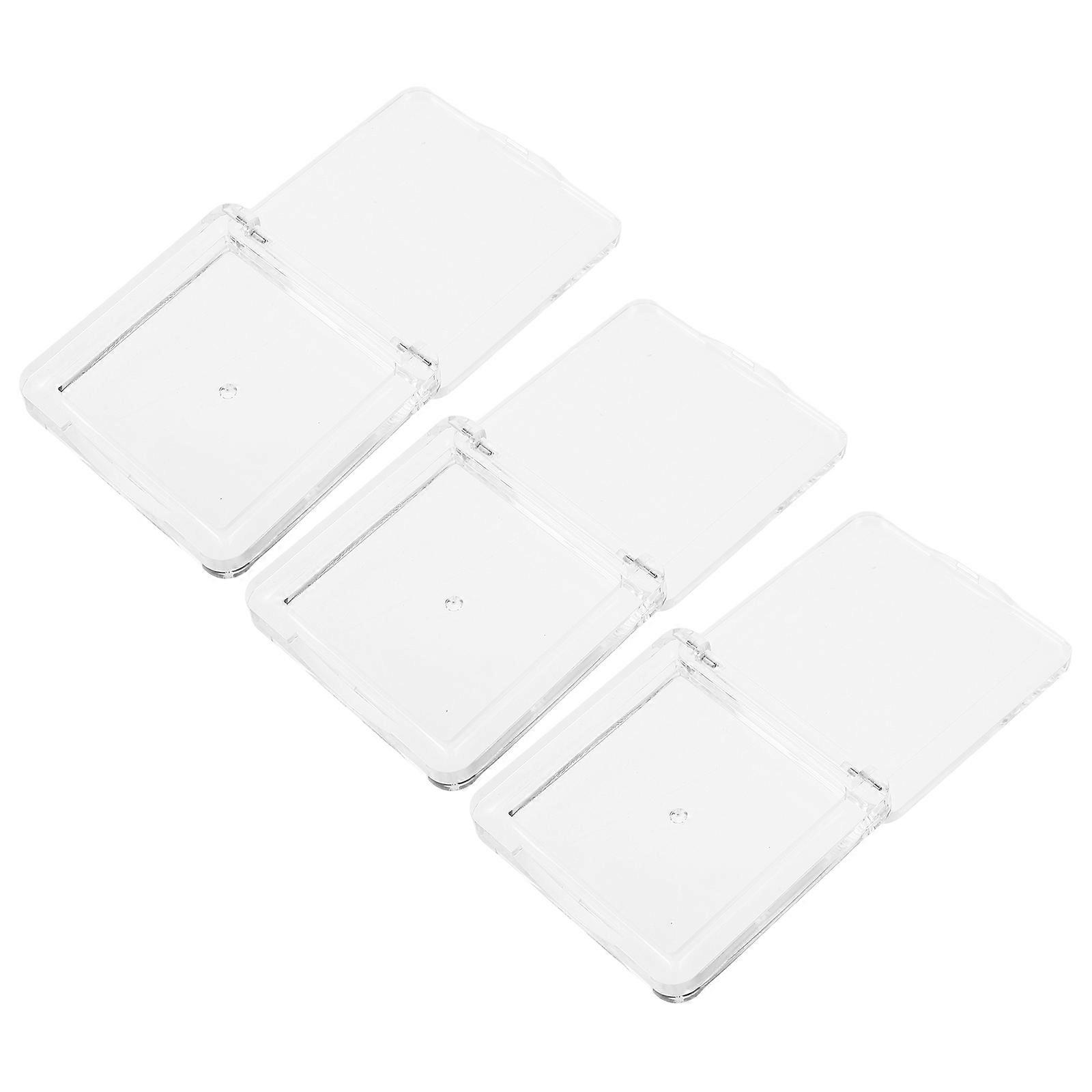 Square Transparent Highlighter Tray for Makeup Use 9Pcs Empty Box