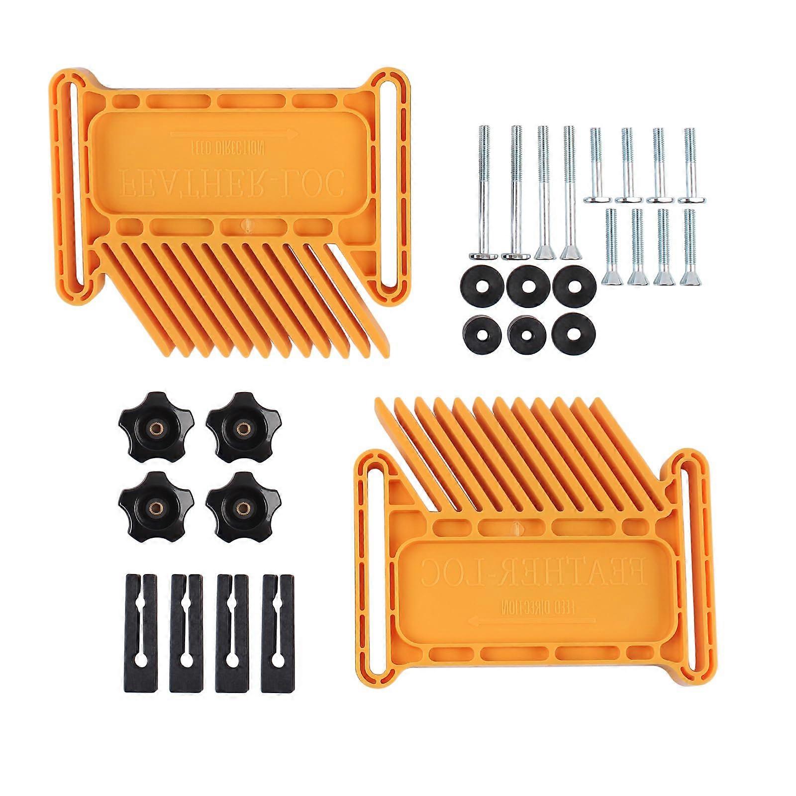 Featherboard for Table Saw and Router Table, AntiKickback Safety Guide with TSlot and Miter Slot
