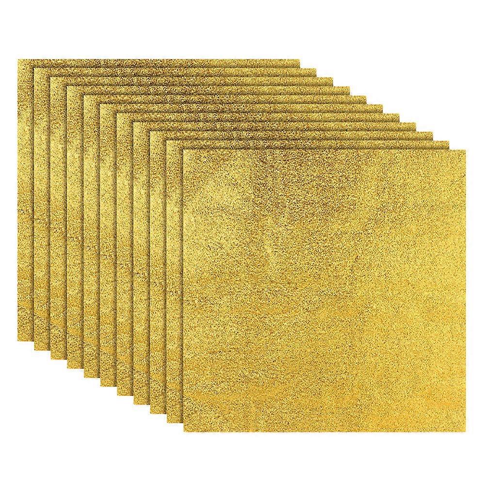 Golden Tin Foil Candy Wrappers for Chocolate Decorate 100pcs Square Sheets Packaging Use