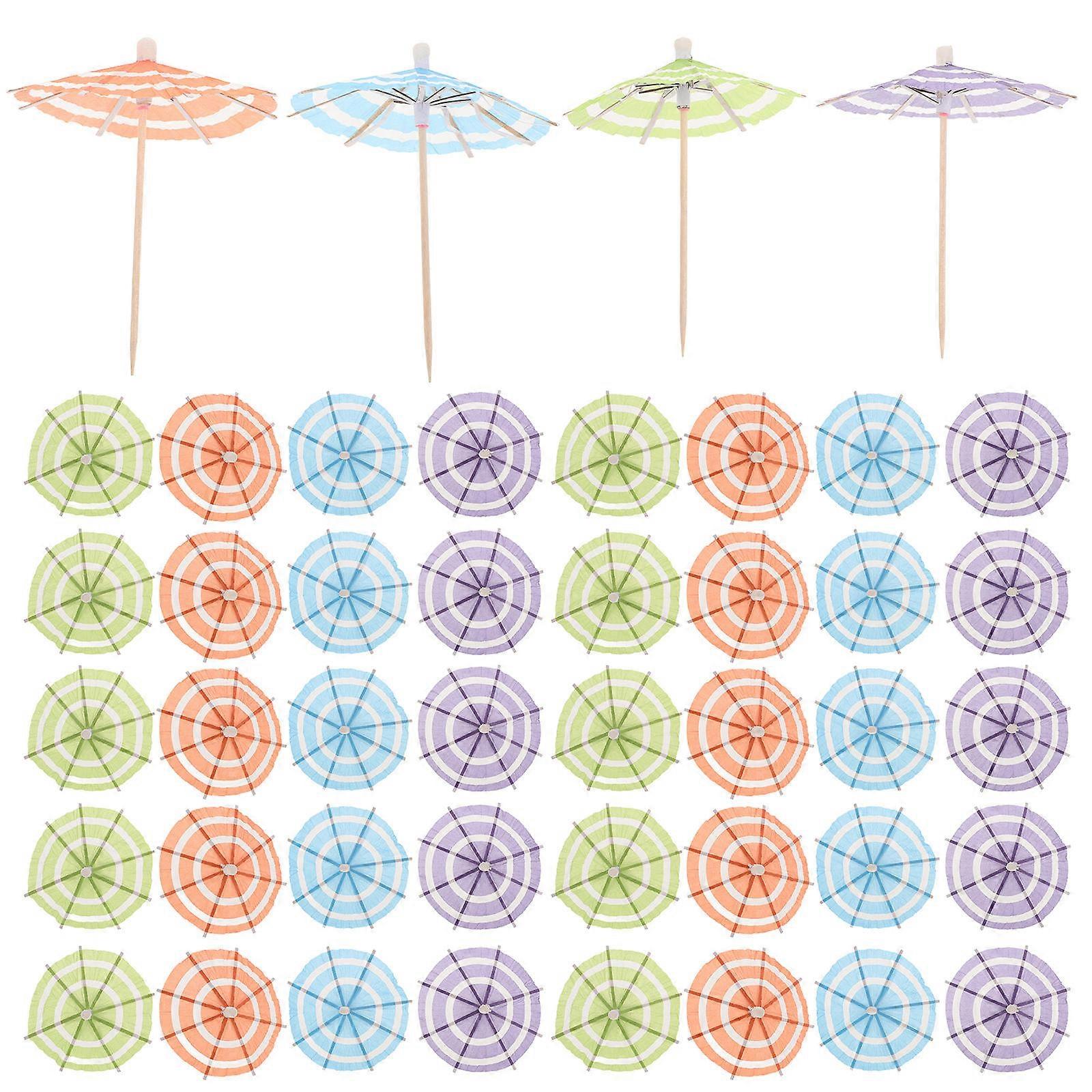 Assorted Umbrellas for Drinks 50Pcs Decorative Picks for Party