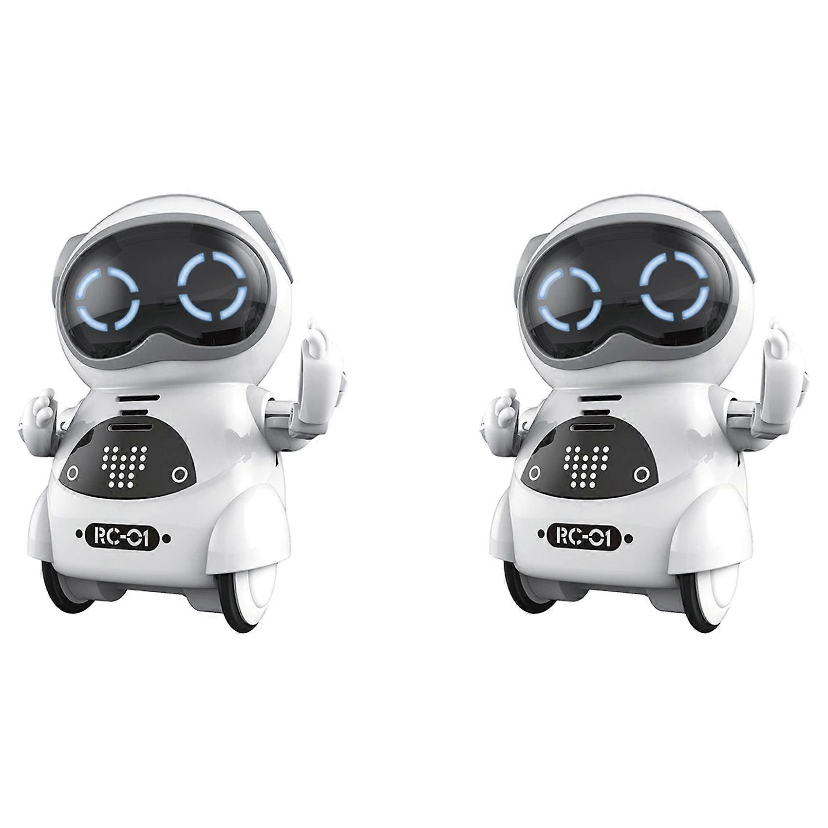 2X Mini RC Pocket Robot for Kids with Interactive Dialogue Conversation, Voice Recognition, Chat Record, Singing