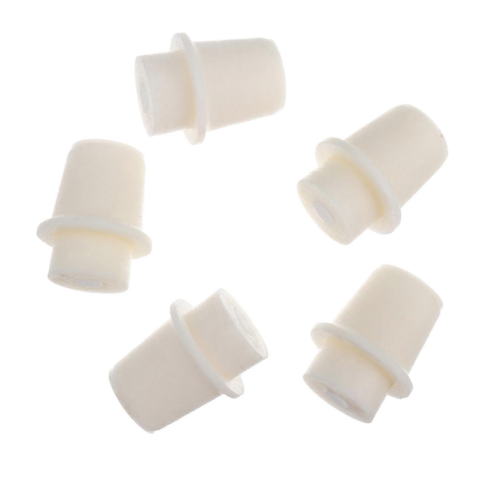 Silicone Plug 5 Pcs Round Sealing Solution for Products and Beverages Beige