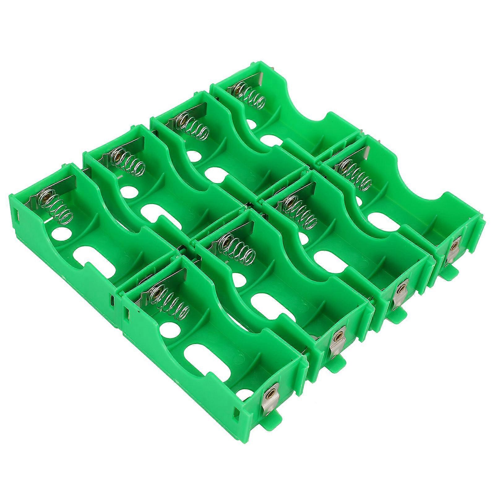 Experimental Battery Holder for Storage 8Pcs Green ABS Practical Battery Case