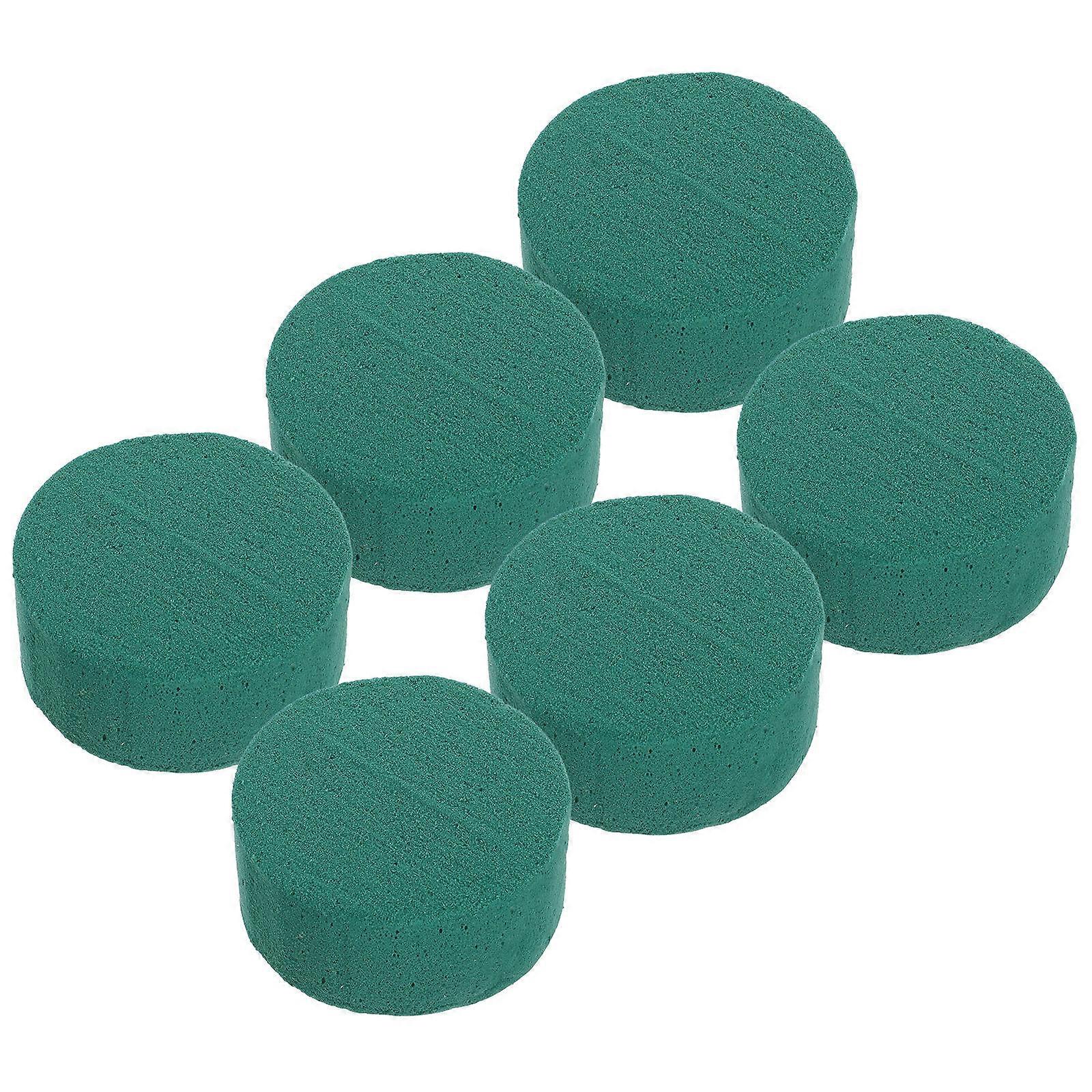 Flower Mud Accessories Round Column for Storage Use Green 6Pcs Floral Kit