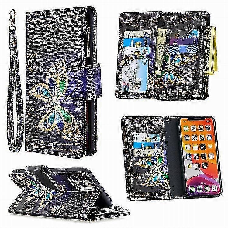 2025 Compatible With 13 Wallet Case, Multi-function Zipper Purse Wallet Case