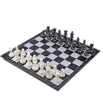 Tragbares, faltbares magnetisches Reise-Schachset, Dame-Backgammon-Set, Urlaubs-Set, 250, 25-26
