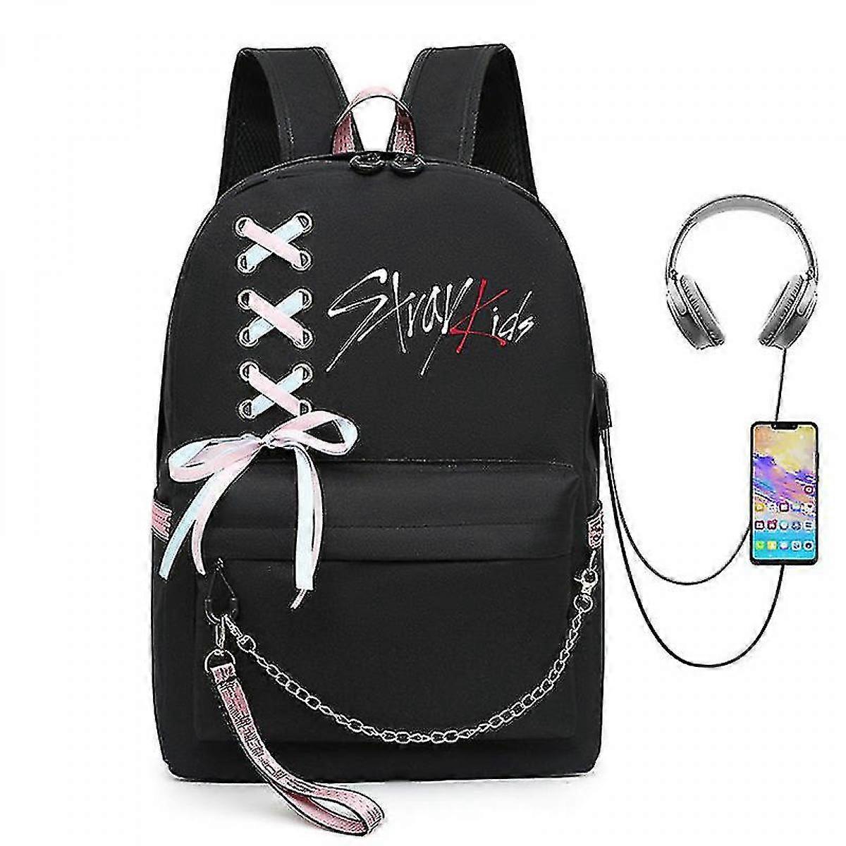 Stray Kids Anime Backpack Casual Daypack Rucksack Bag