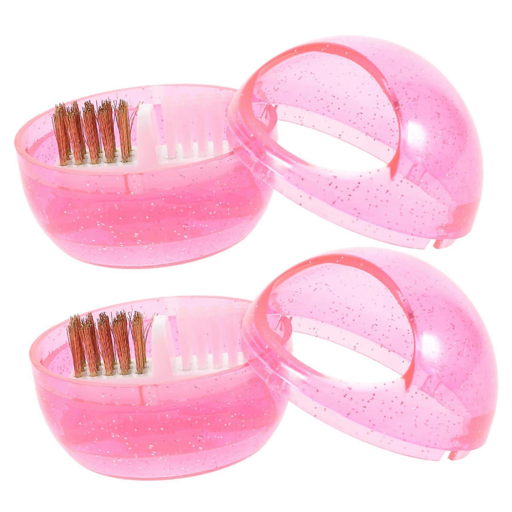 2pcs Nail Drill Bit Cleaning Brush with DustProof Cover for Efficient Manicure Bit Cleaner