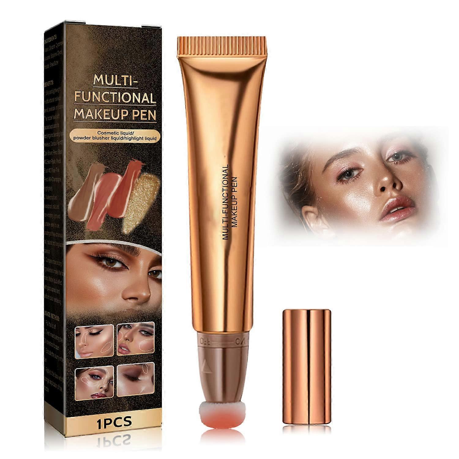 Blush Stick and Liquid Blush MultiUse Highlighter Concealer Wand Light Pink LongLasting Matte