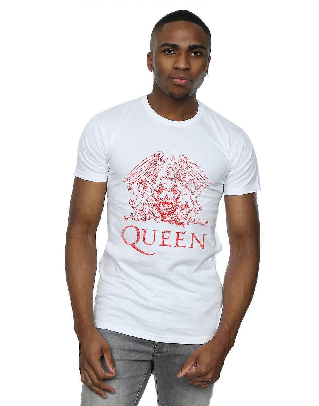 Queen Men's Distressed Crest T-Shirt