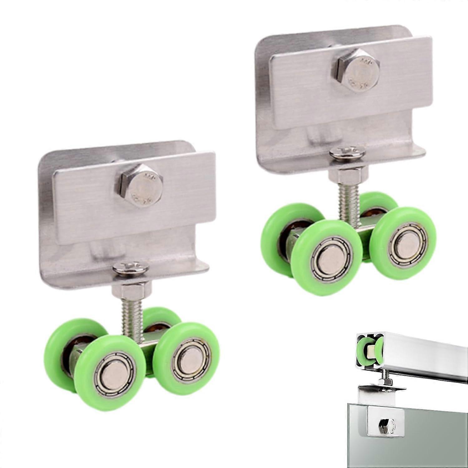 2-piece set of sliding shower door rollers