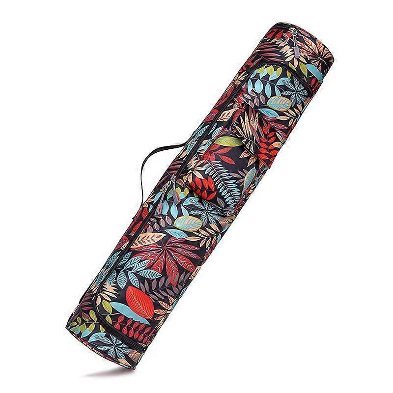 Large Yoga Mat Bag with Adjustable Strap - Maple Leaf Design