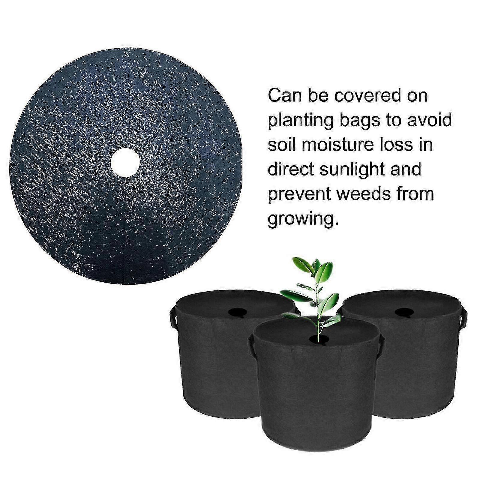12pcs Tree Protection Weed Mats Ecological Control Cloth Mulch Ring Round Weed