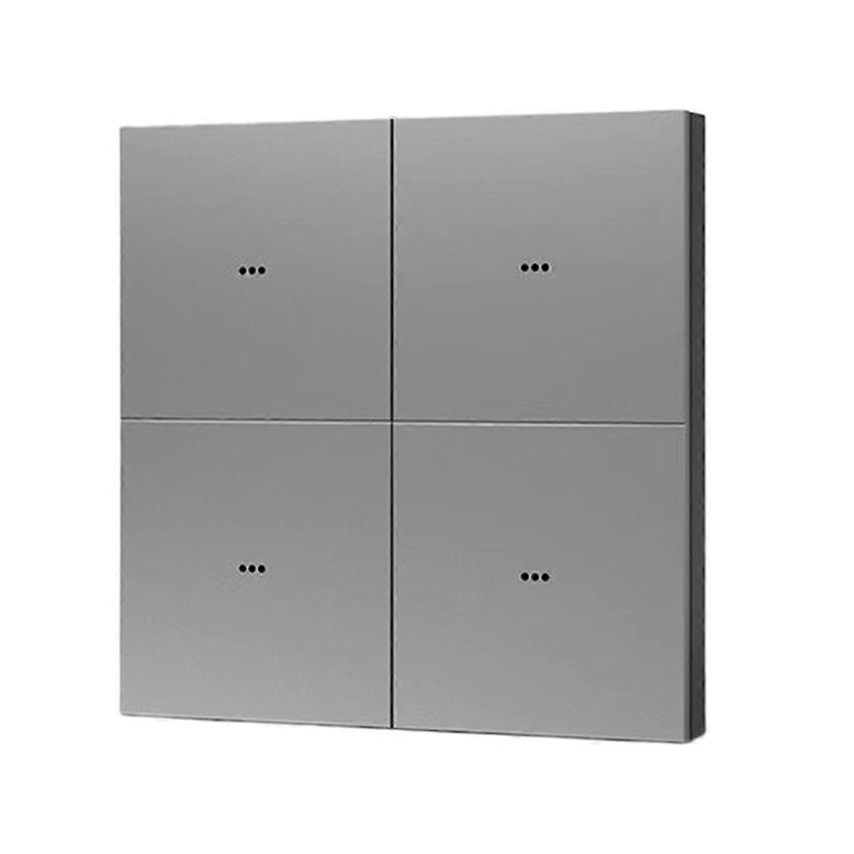 Tuya Zigbee Smart Wall Light Switch Aluminum Alloy Panel Push Button 1 2 3 4 Gangs App Voice Remote