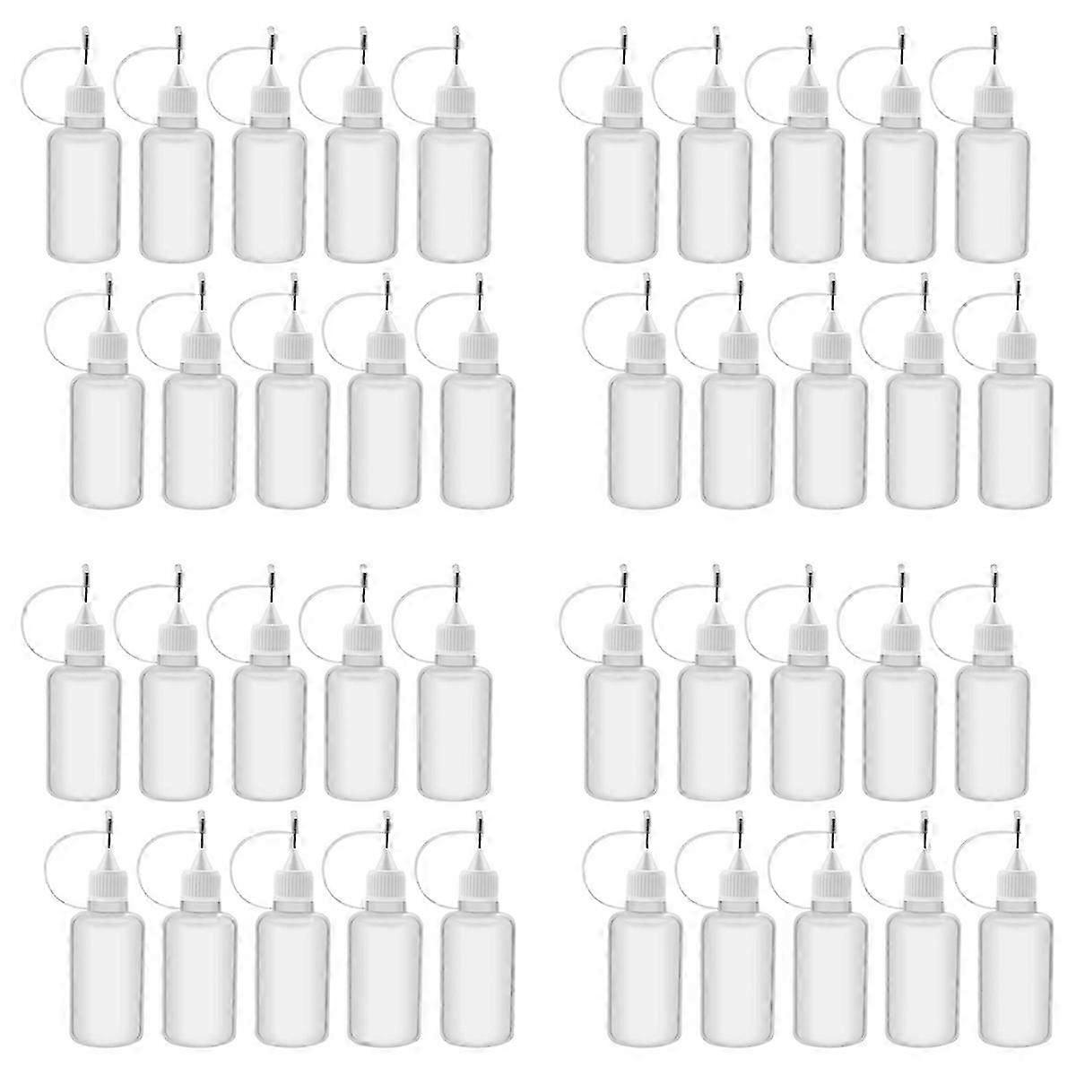 10Pcs 30Ml Plastic Squeezable Tip Applicator Bottle for Glue DIY