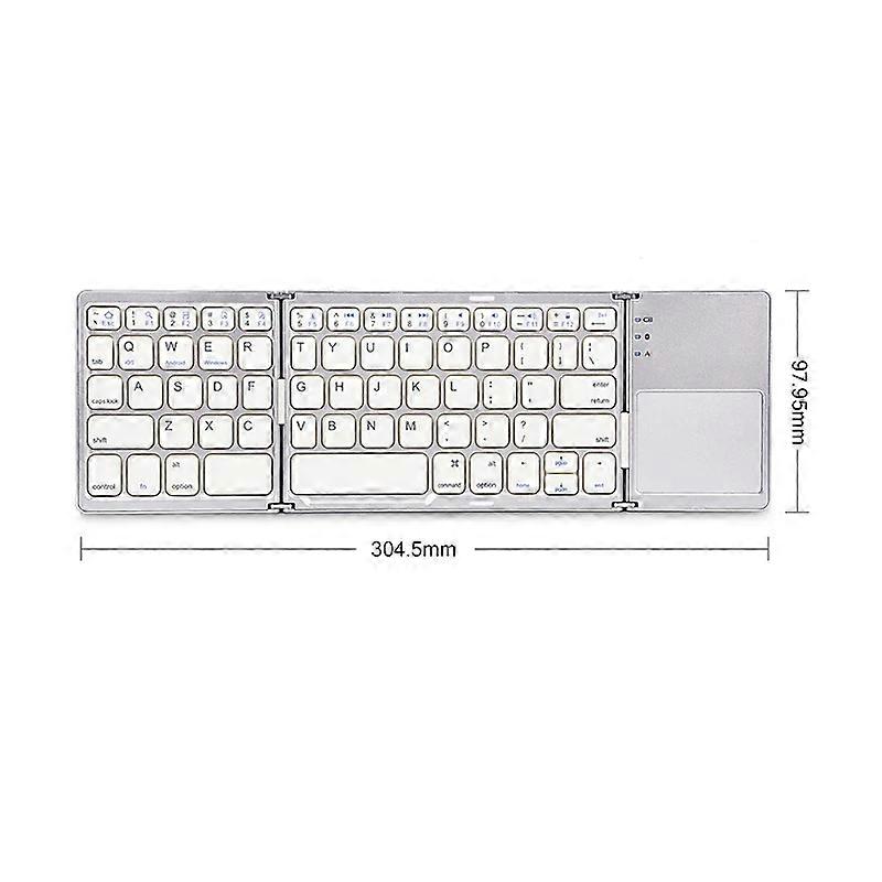 Wireless Folding Keyboard Bluetooth Keyboard With Touchpad For Windows, Android, IOS,Phone,Multi-Function Button Mini Keyboard