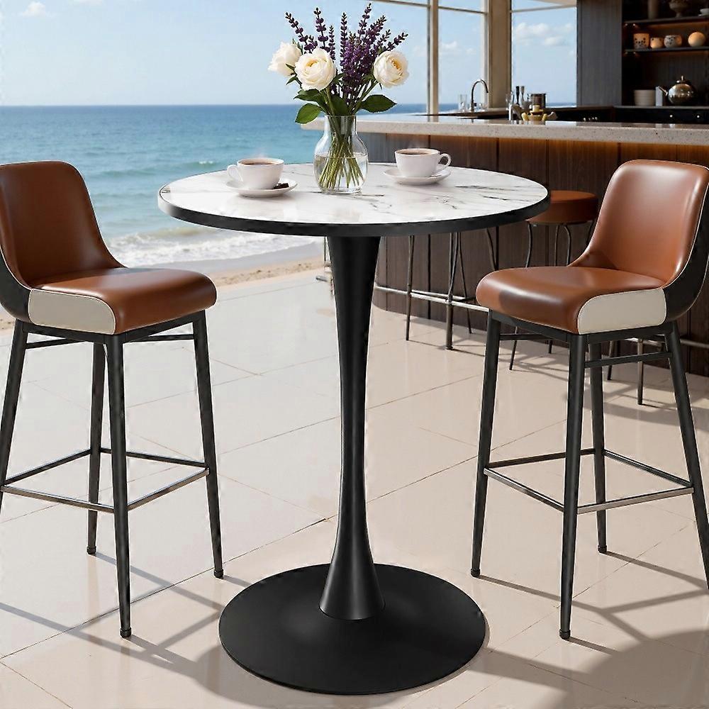 Modern Round Dining Table Marble Kitchen Circle Dinner Counter Coffee Table