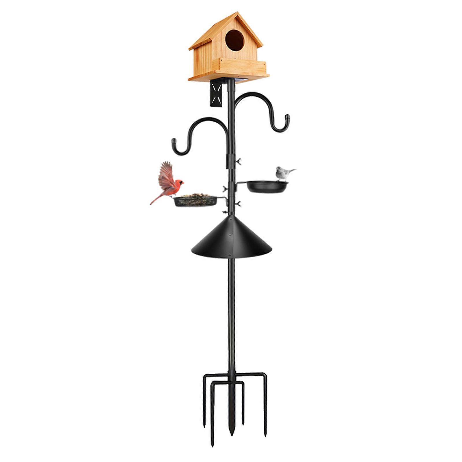 Reliable Outdoor Dining Post For Birds Featuring Unique Base And Multiple Hanging Positions For deck districts Multicolor