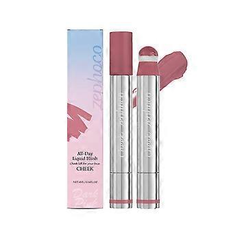 Zephoco Illuminante Liquido, Blush e Lucidalabbra (Rosa Intenso) - Blush e Lucidalabbra idratante, a lunga tenuta e per il contouring