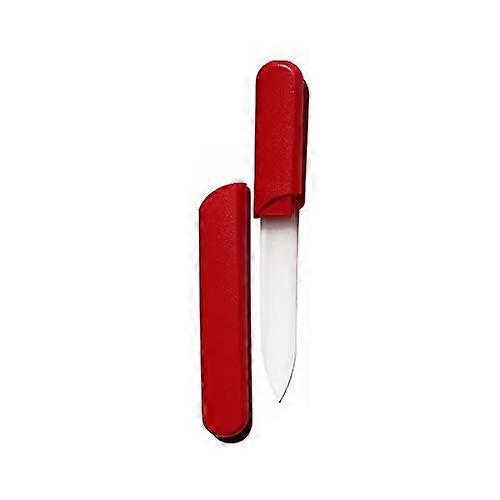Handmade Czech Glass Nail File with Hard Case for Precise Gentle Filing and Travel Use – Red