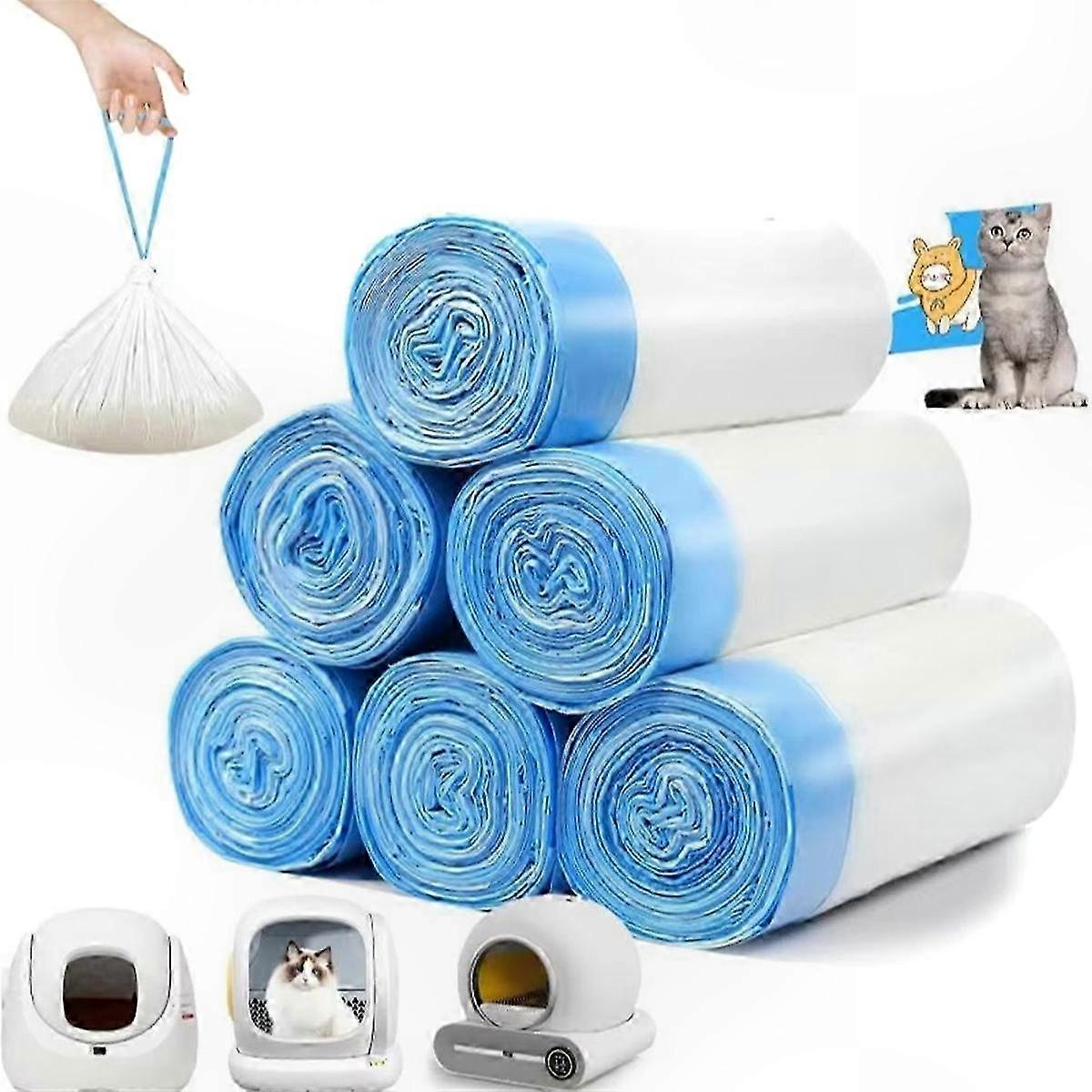 Extra-Thick Cat Litter Box Liners, 90 Count Bags for Automatic Litter Systems