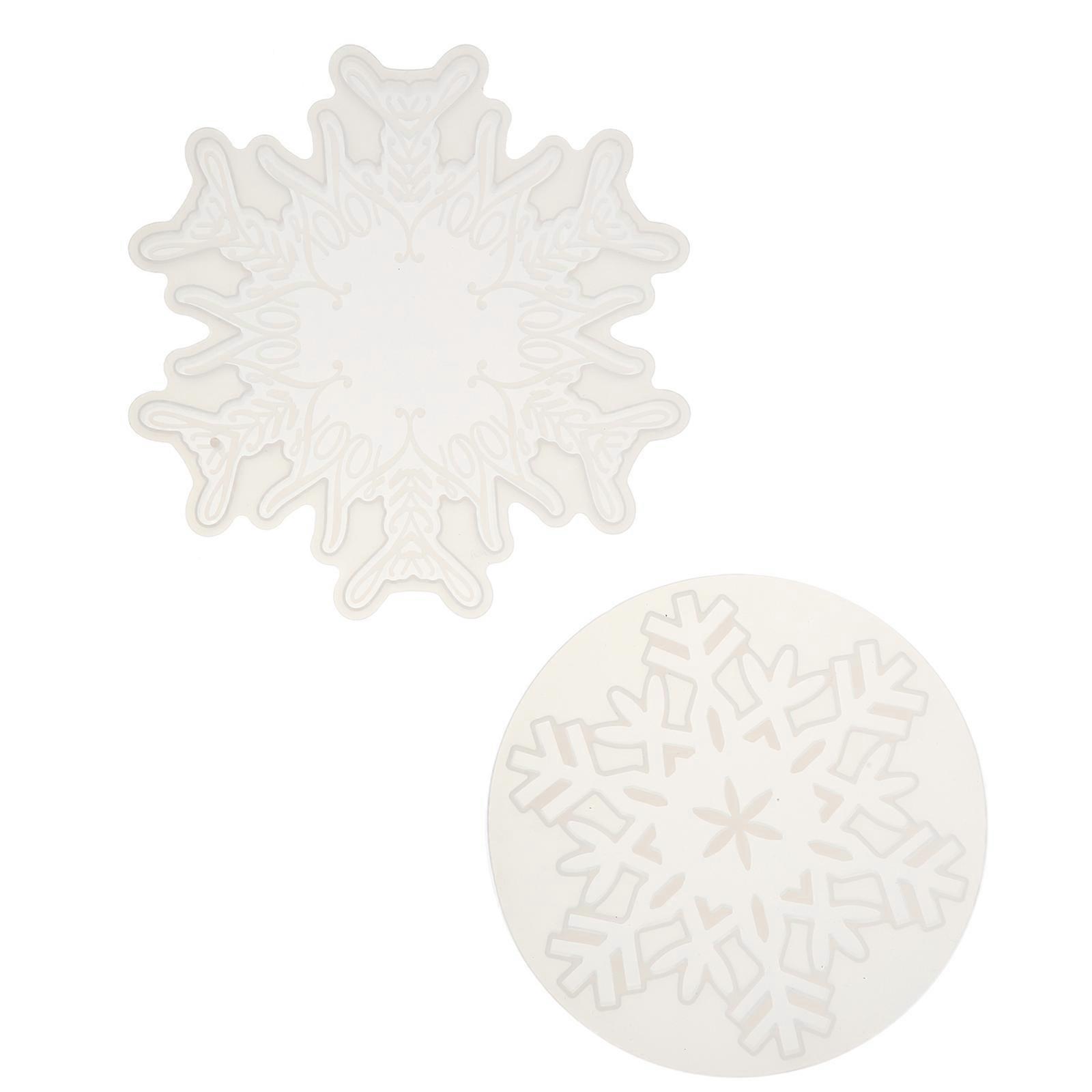 Snowflake Cup Mat Mold for DIY Projects 2Pcs Silicone Coaster Mold Set