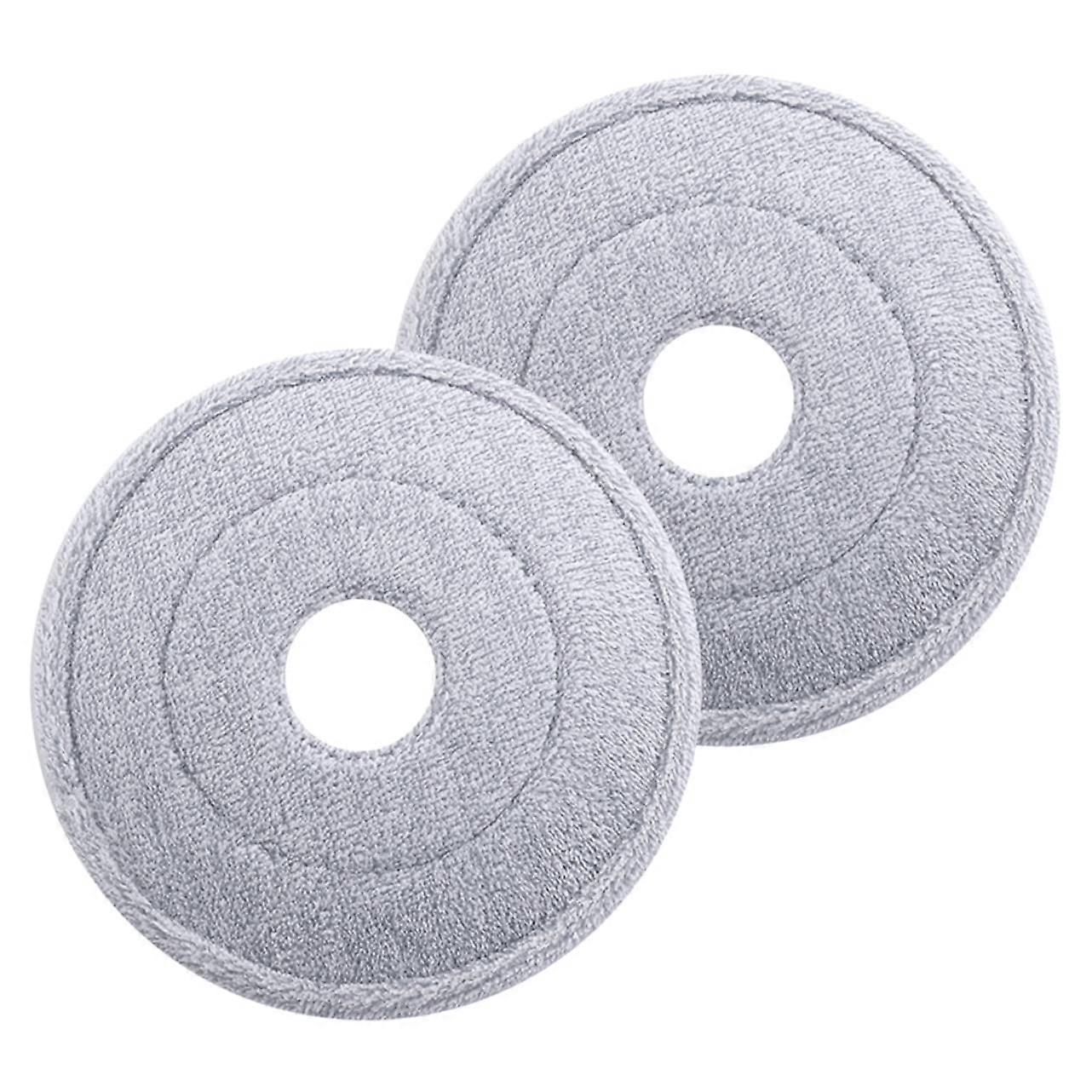 2Pcs Soft Absorbent Replacement Mop Heads, Round Non Scratch Design, Universal Fit for Home Cleaning