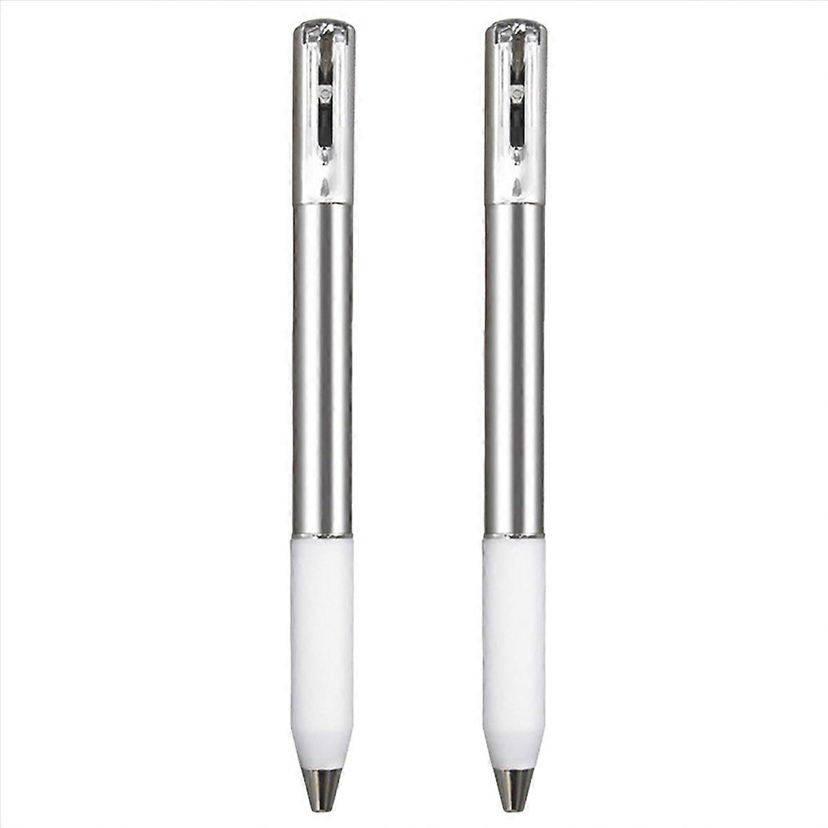 Geometric Metal Crinkle Pen Fidget, Silver