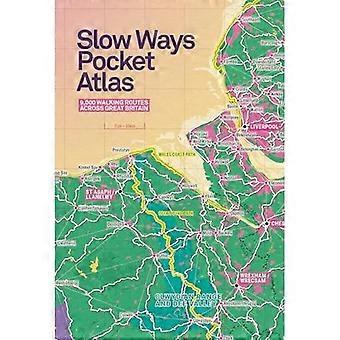 Slow Ways Pocket Atlas: Ein Atlas mit Wanderwegen, die alle Städte und Landschaften Großbritanniens miteinander verbinden.