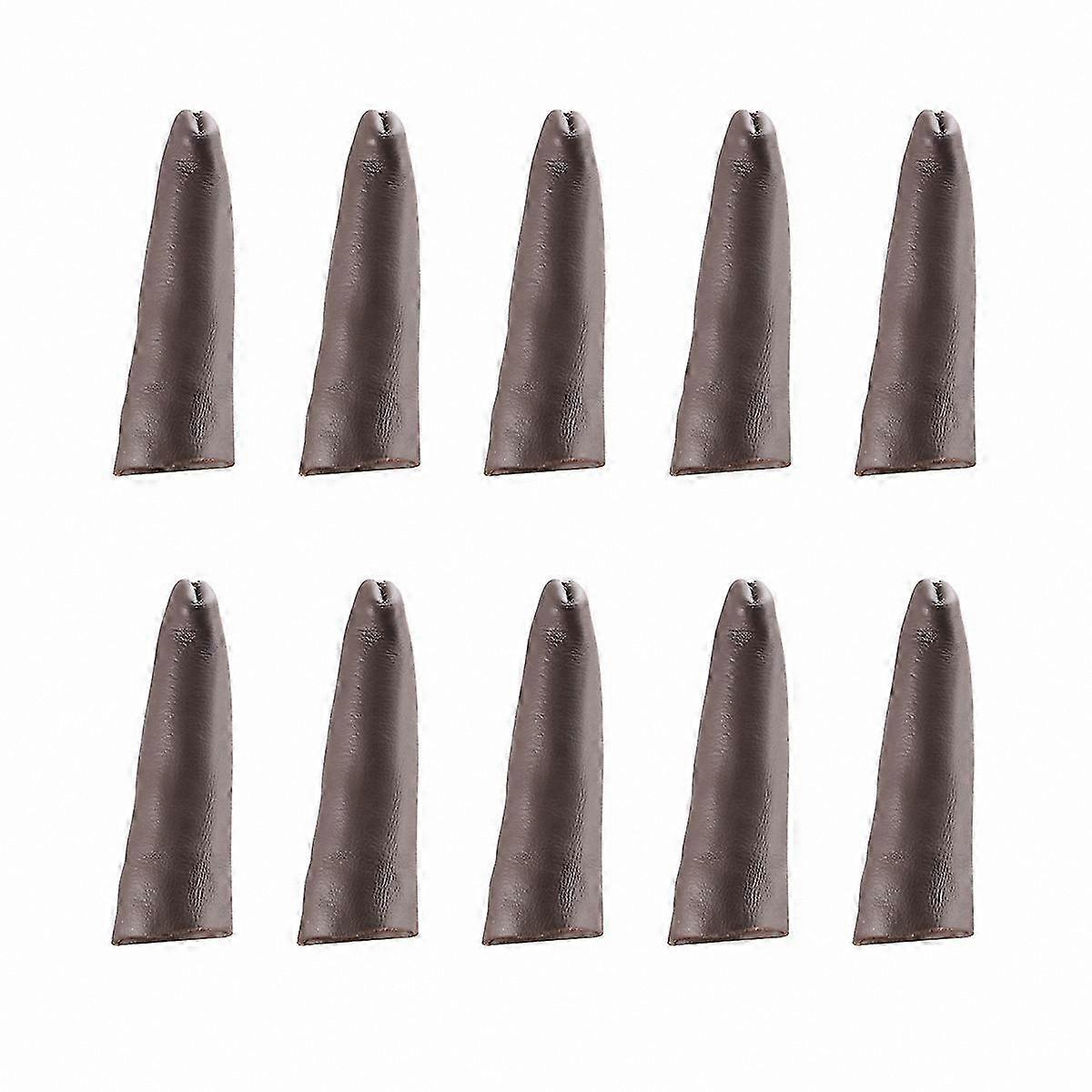 Brown Leather Finger Protector Thimble Guard Tool