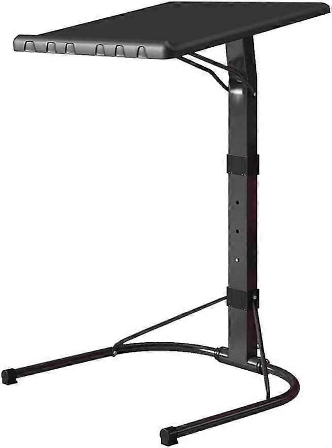 Foldable Overbed Table with Wheels, Height Adjustable Tilting Laptop Desk for Bed and Couch