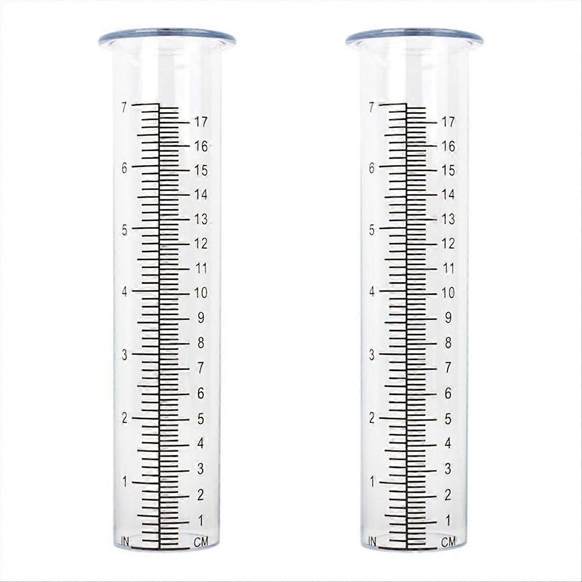 2pcs Plastic Rain Gauge Replacement Tube