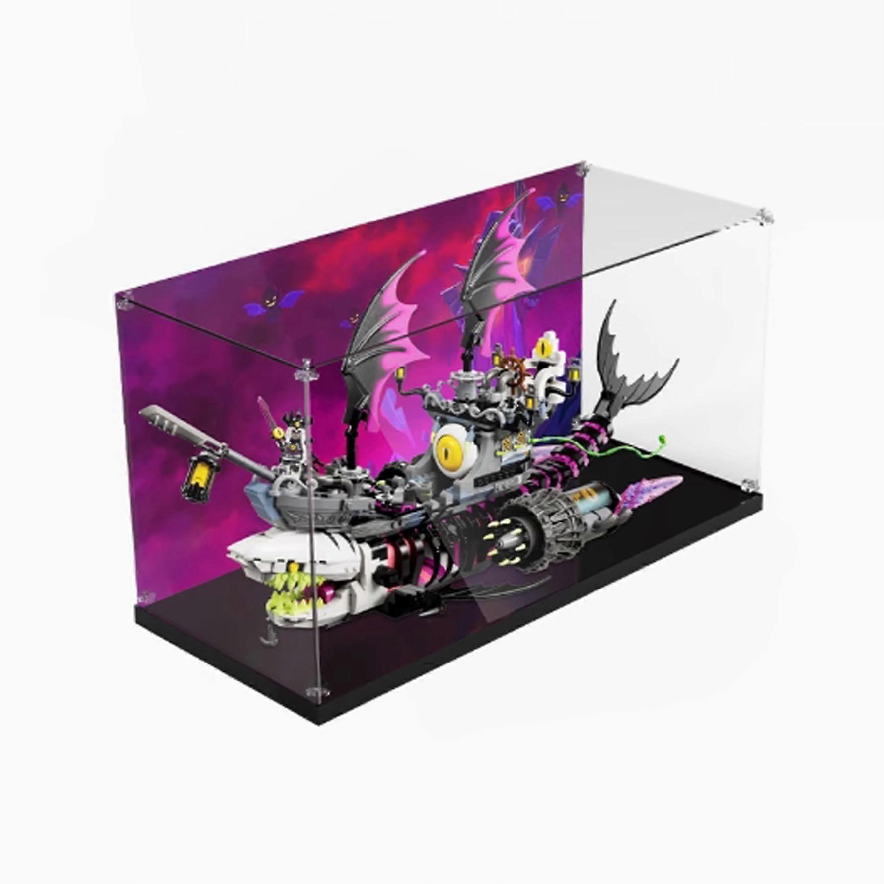 Acrylic Display Case for  71469 Shark Boat, Clear Dustproof Stackable Storage Box