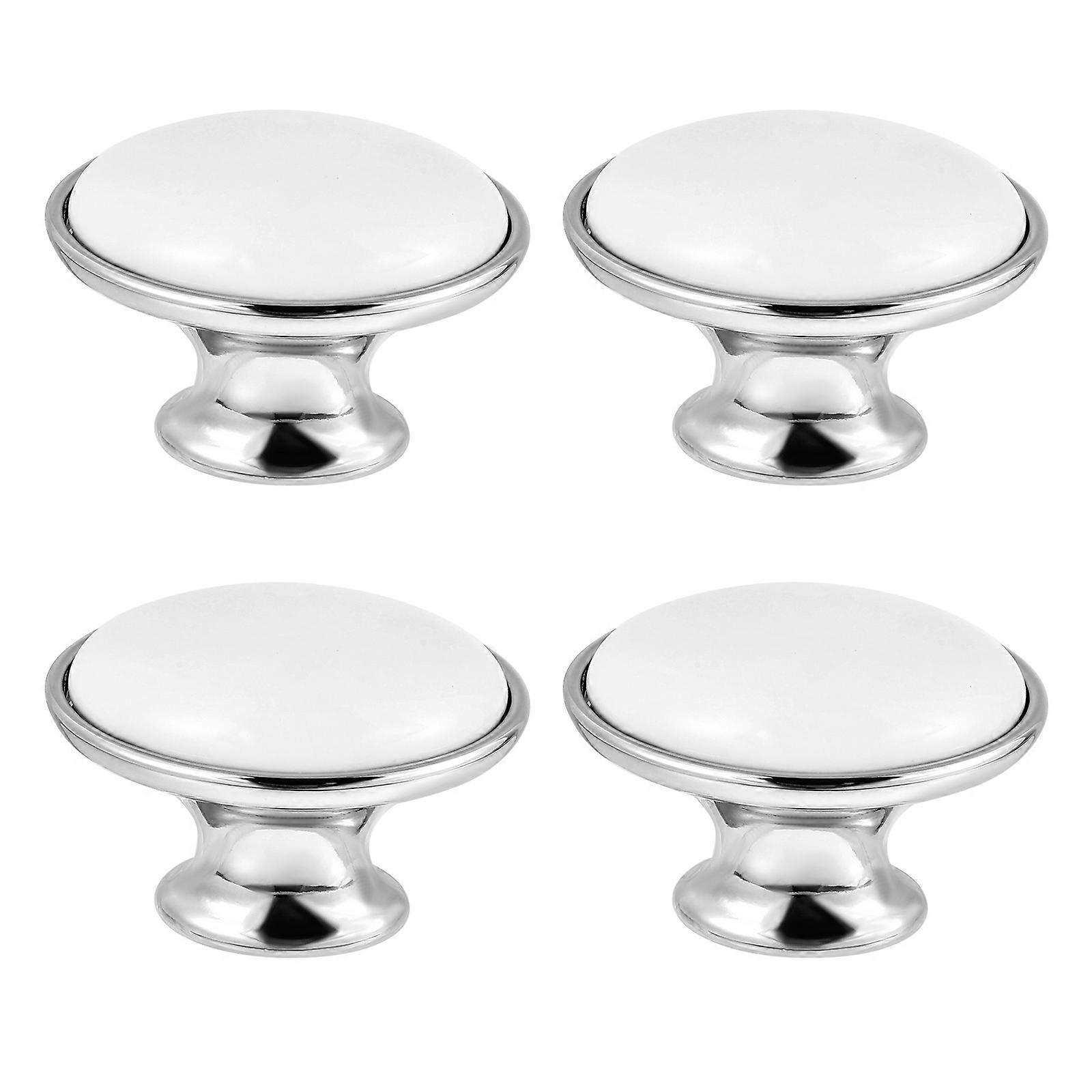 Silver Cabinet Handles: Drawer Knobs 4pcs