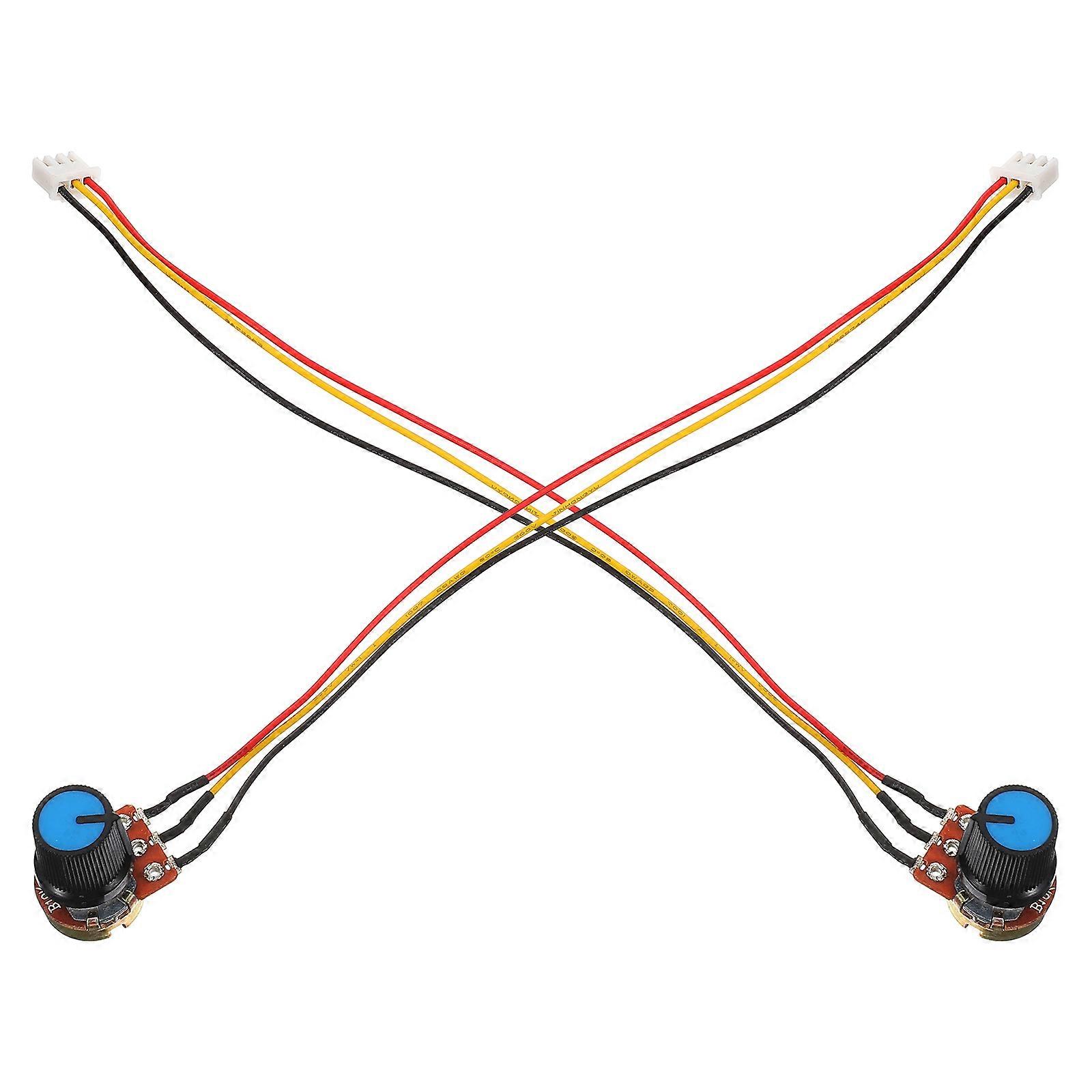 Linear Taper Rotary Potentiometer Variable Resistor Adjustable with Connector Cable 10Pcs