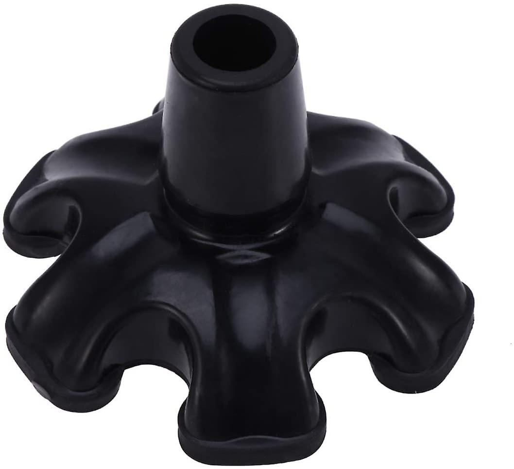 Rubber Cane Tip Self Standing Support Base Foot Pad Replacement 6 Leg Attachment for Terrain Walking