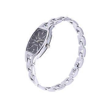Montre à quartz pour femme, montre élégante et raffinée, style argenté.