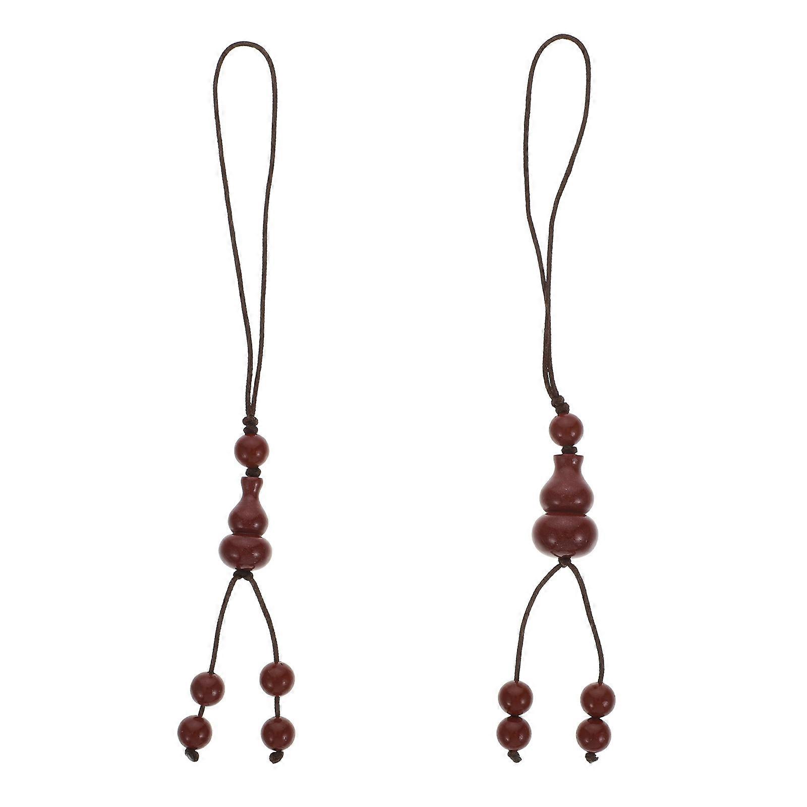Mobile Phone Strap Creative Phone Decorations for 2Pcs Durable Brown