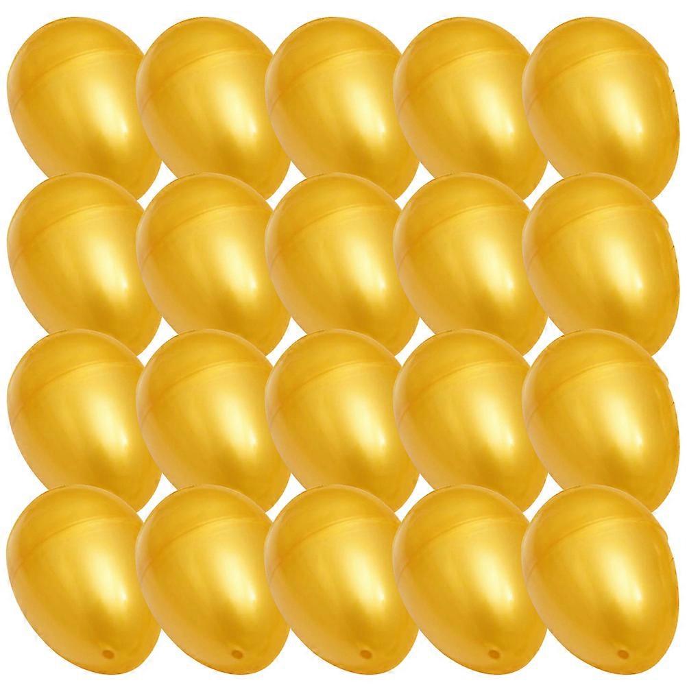 Golden Plastic Easter Eggs Empty Eggs for Storage 72Pcs Toy