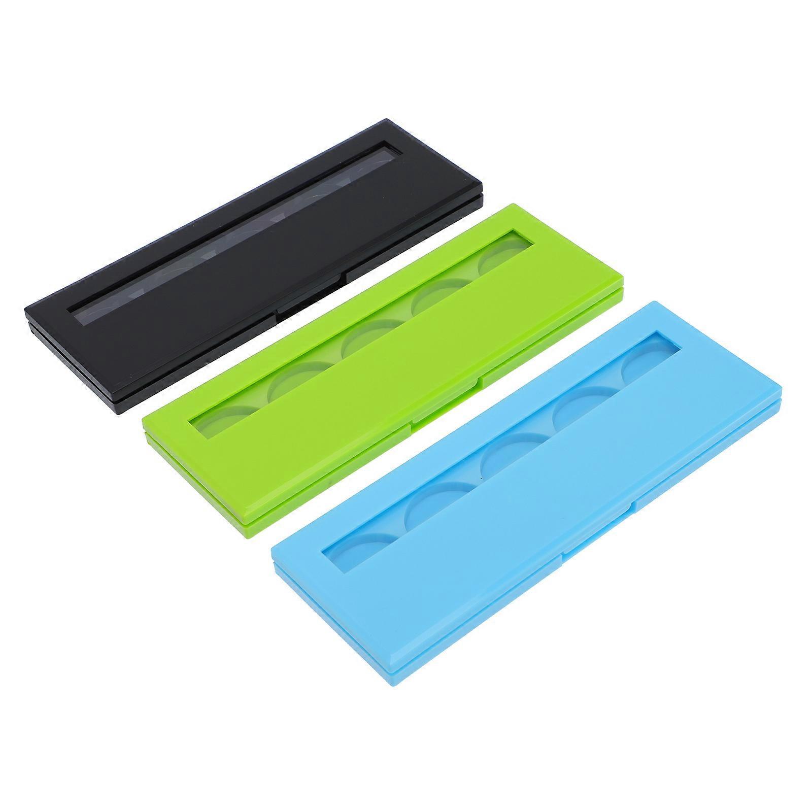 Eyeshadow Storage Box Multi-Grid Case for Storage 3Pcs Convenient Cosmetic Cases