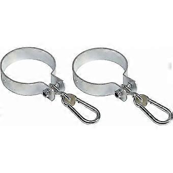 Pair of 2 Carabiner Swing Hooks for Round Beams