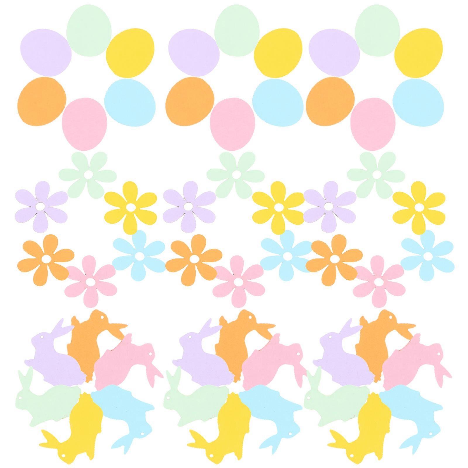 Rabbit Confetti Easter Confetti for Table Decoration 100Pcs Assorted Colors