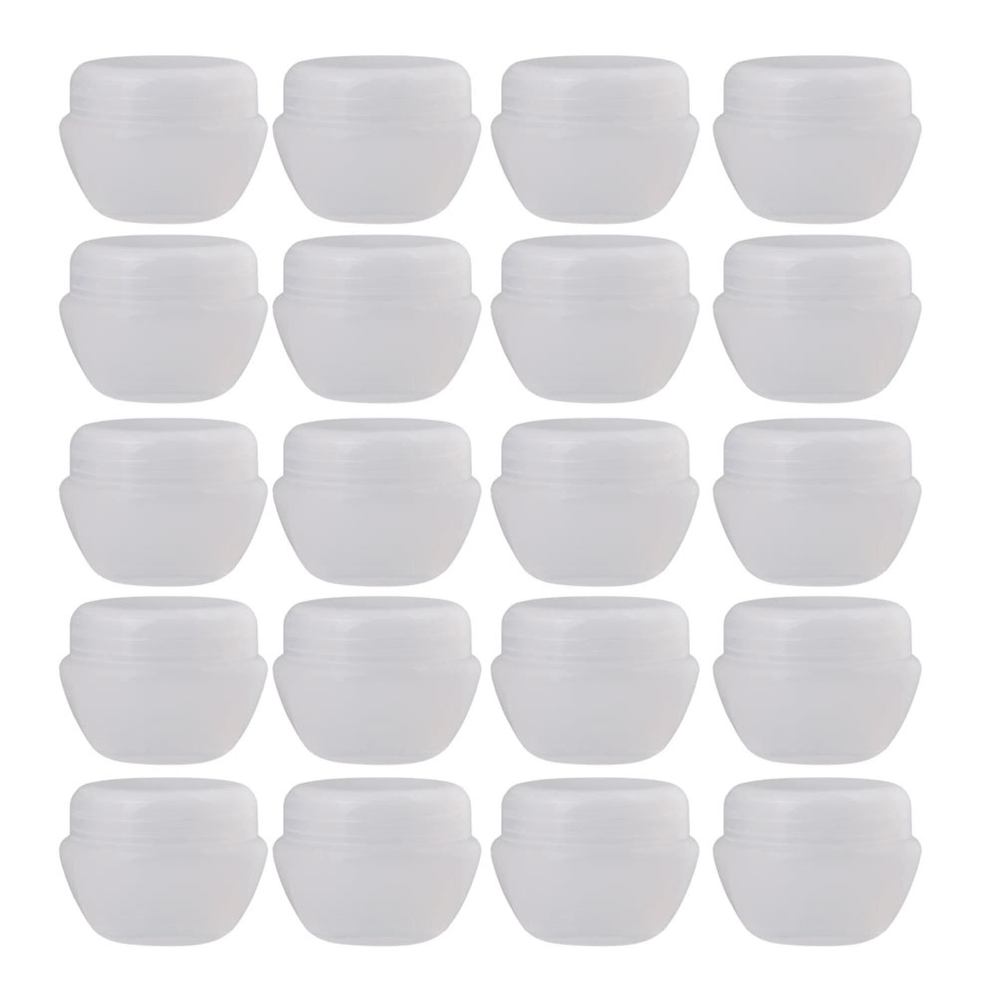 20pcs Plastic Transparent Empty Cosmetic Sample Containers Jars Pots 5g