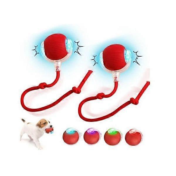 USB Rechargeable Interactive Cat Toy 3 Modes Irregular Movement Automatic Interactive Cat Ball Smart Ball (2 PCS)