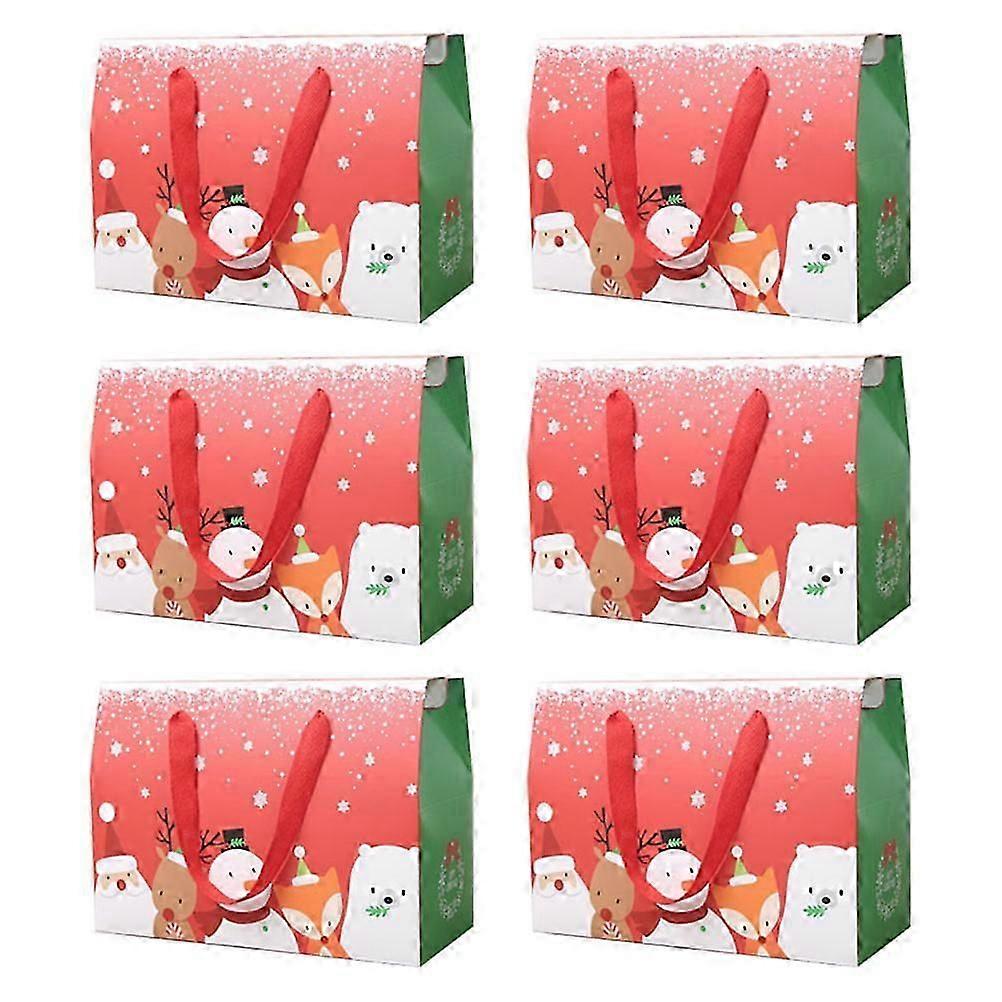 Christmas Gift Boxes, Paper Storage Containers, 6Pcs Large Size Packaging