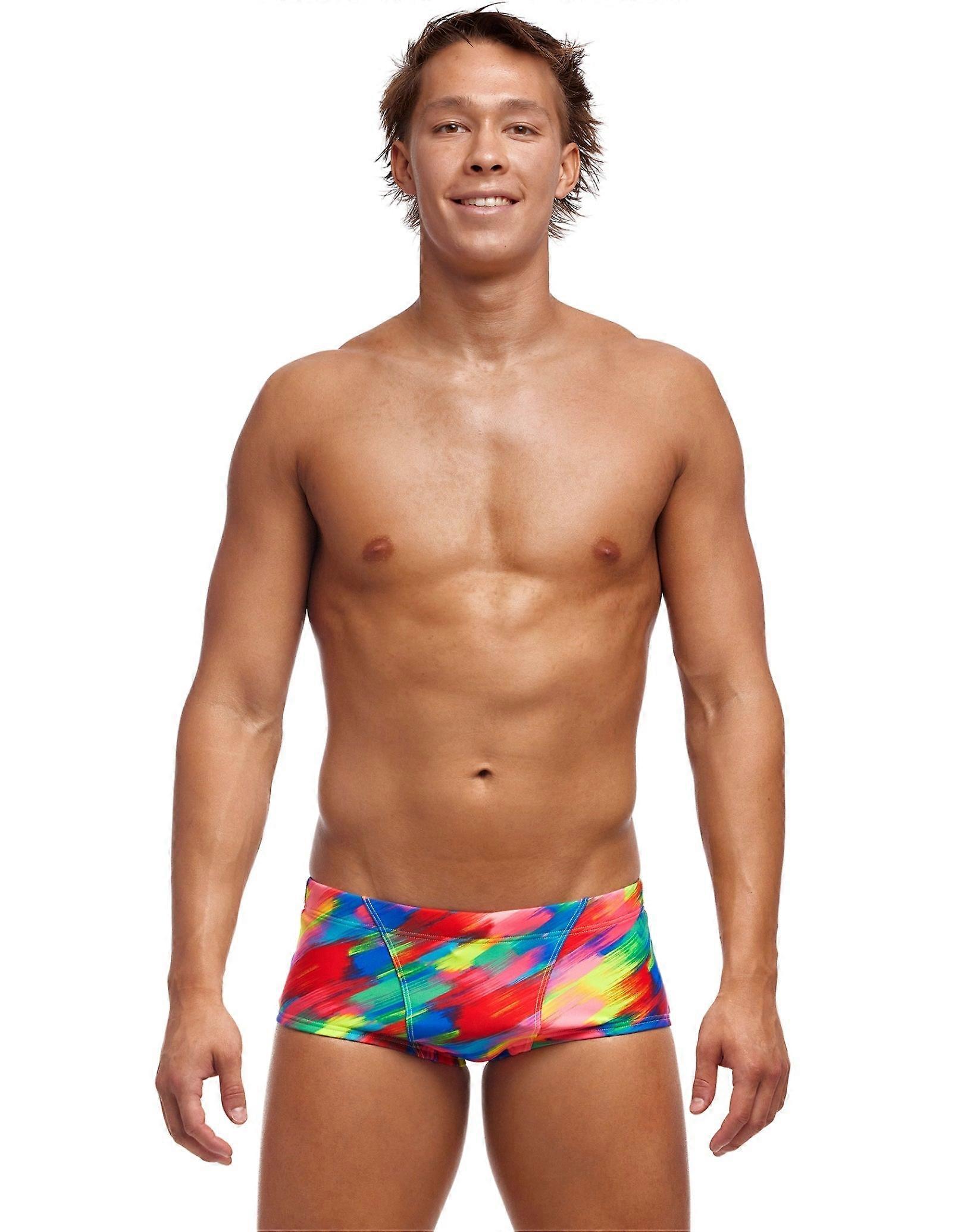 Funky Trunks Stroked Classic Swim Trunks - Multi