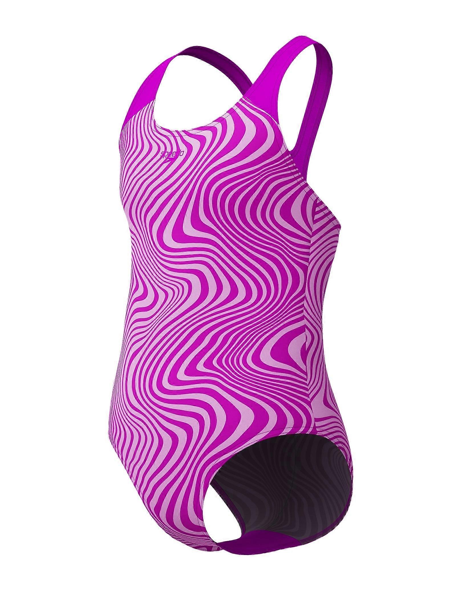 Speedo Jenter Digital Allover Splashback Badedrakt - Rosa