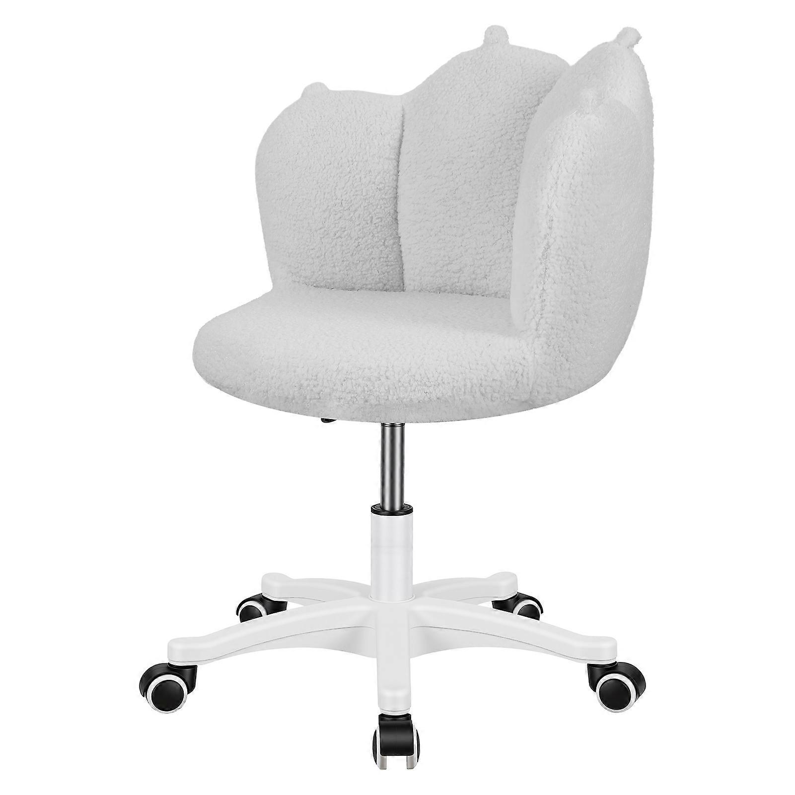 Taburete de vestir ajustable en altura con rotación de 360 ​​grados y soporte acolchado.